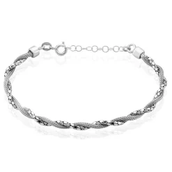 Histoire d'Or Bracelet Ciana Torsade Diamante Argent Blanc