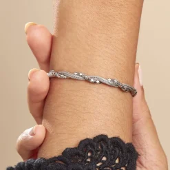 Histoire d'Or Bracelet Ciana Torsade Diamante Argent Blanc