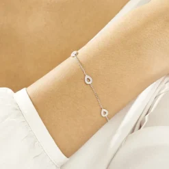 Histoire d'Or Bracelet Ciara Argent Blanc Oxyde De Zirconium