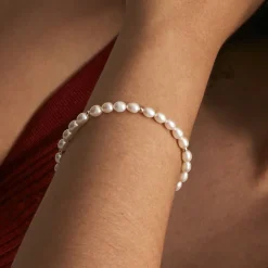 Histoire d'Or Bracelet Ciriola Or Jaune Perle De Culture