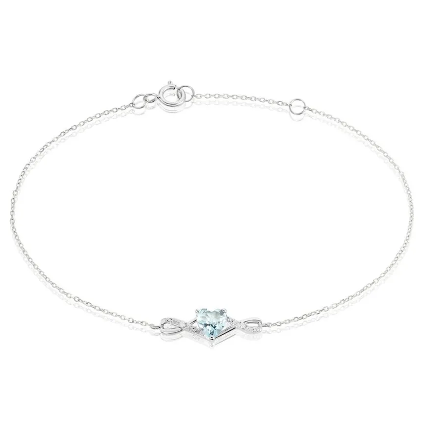 Bracelet Clothilde Or Blanc Topaze Oxyde De Zirconium-Histoire d'Or Clearance