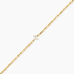 Histoire d'Or Bracelet Collection Icone Or Jaune Diamant Synthétique