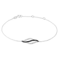 Histoire d'Or Bracelet Courbes Or Blanc Diamant