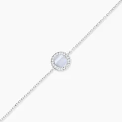 Histoire d'Or Bracelet Court Argent Blanc Nawala Oxyde De Zirconium