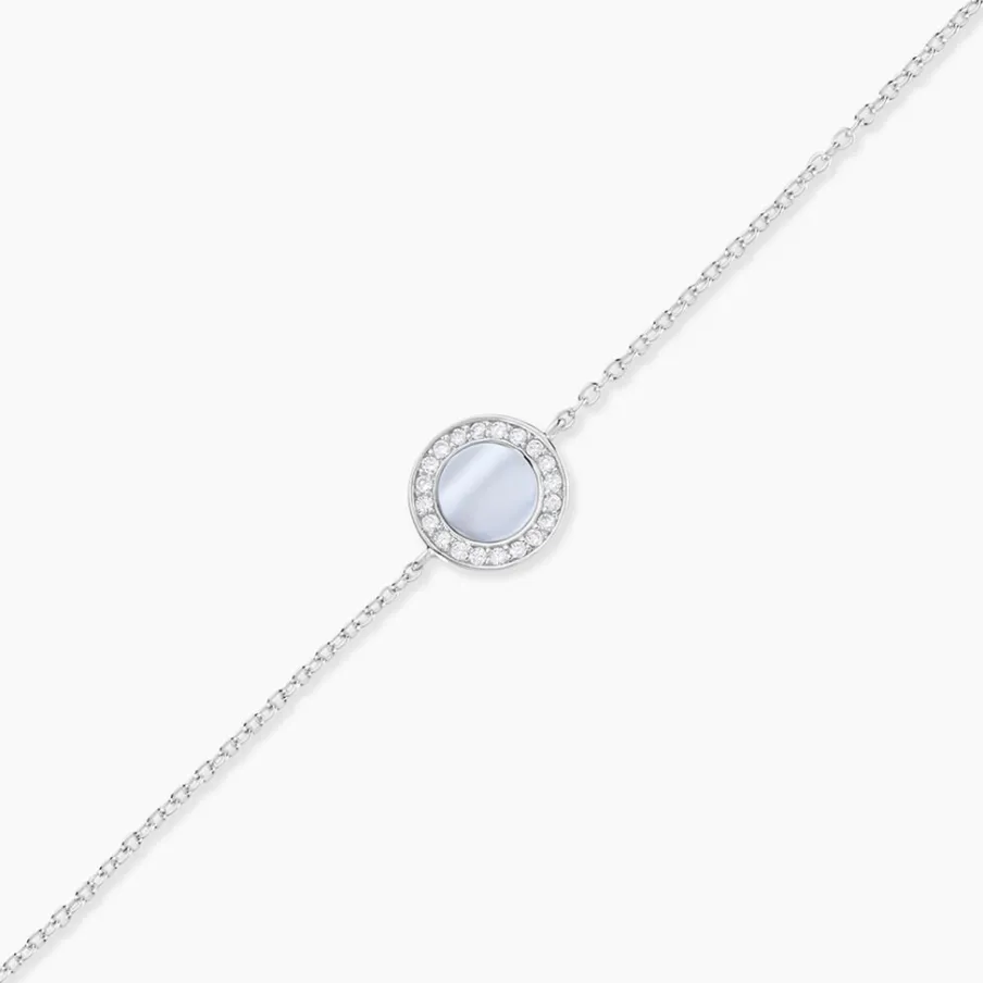Histoire d'Or Bracelet Court Argent Blanc Nawala Oxyde De Zirconium