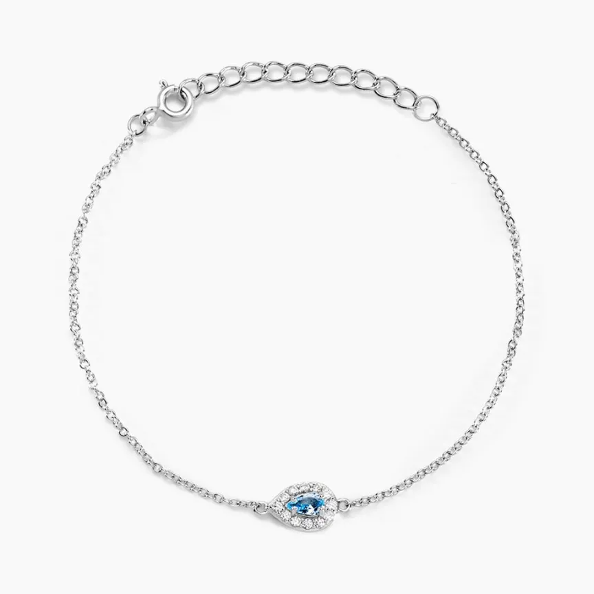 Bracelet Court Argent Blanc Tania Oxyde De Zirconium-Histoire d'Or Hot