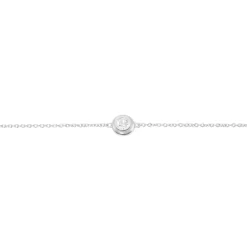 Histoire d'Or Bracelet Court Argent Blanc Laureano Oxyde De Zirconium