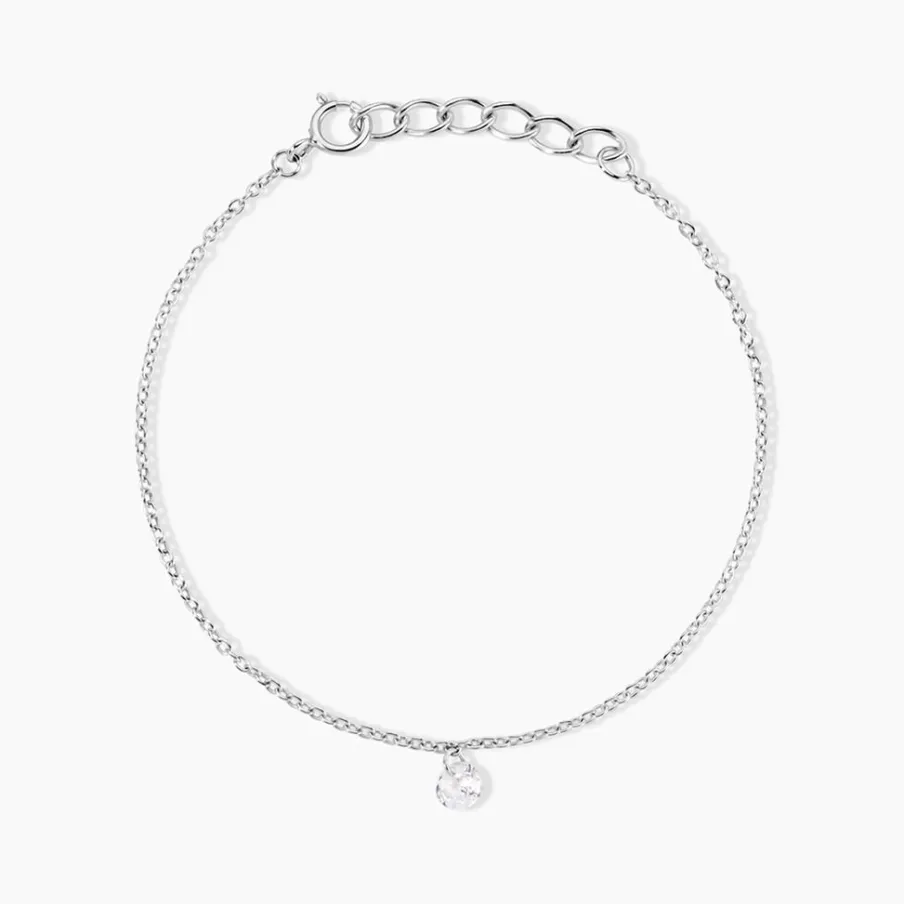 Histoire d'Or Bracelet Court Argent Blanc Constantin Oxyde De Zirconium