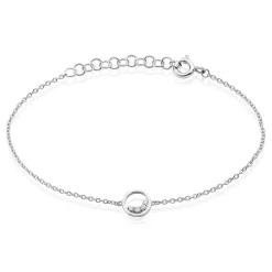 Histoire d'Or Bracelet Court Argent Blanc Vivence Oxyde De Zirconium