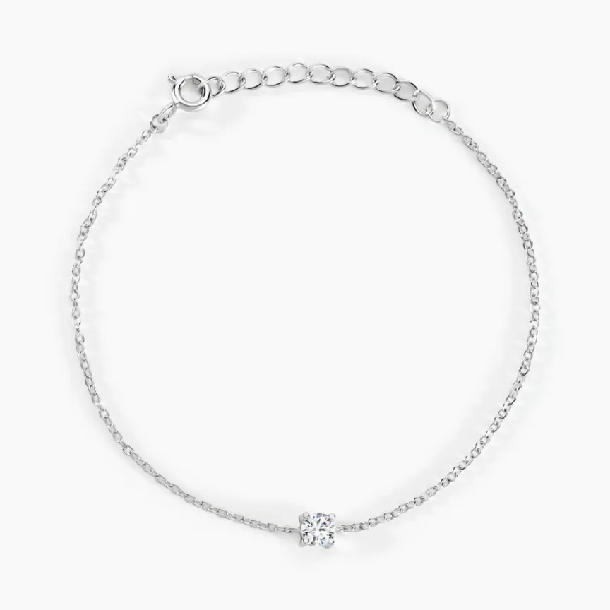 Bracelet Court Argent Blanc Lylwenn Oxyde De Zirconium-Histoire d'Or Sale