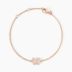 Histoire d'Or Bracelet Court Argent Rose Anne-lise Oxyde De Zirconium