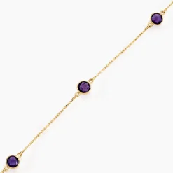 Bracelet Cressida Or Jaune Amethyste Violet-Histoire d'Or Sale