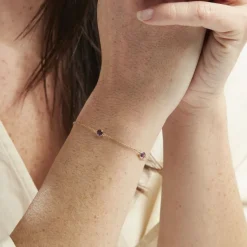 Bracelet Cressida Or Jaune Amethyste Violet-Histoire d'Or Sale