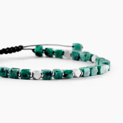 Bracelet Cusco Acier Blanc Turquoise-Histoire d'Or Outlet