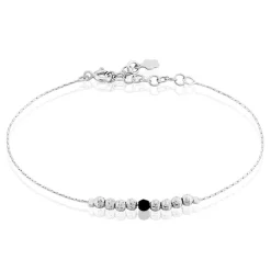 Histoire d'Or Bracelet Cyprielle Argent Blanc Pierre De Synthese