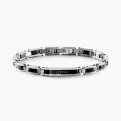 Histoire d'Or Bracelet Dax Acier Tricolore Oxyde De Zirconium