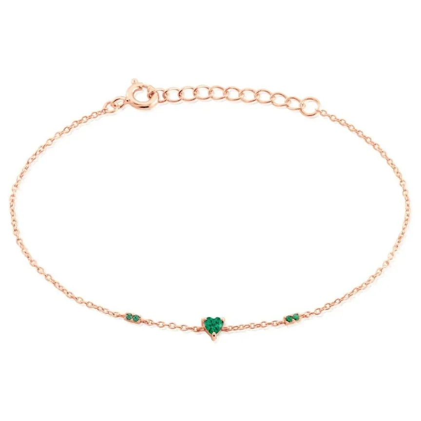 Bracelet Déclaration Argent Rose Oxyde De Zirconium-Histoire d'Or Discount
