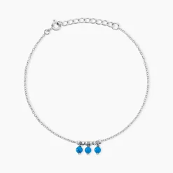 Bracelet Della Argent Blanc Turquoise-Histoire d'Or Clearance