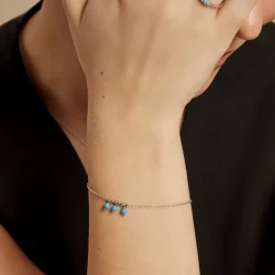 Bracelet Della Argent Blanc Turquoise-Histoire d'Or Clearance