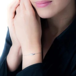 Histoire d'Or Bracelet Delphine Or Blanc Diamant