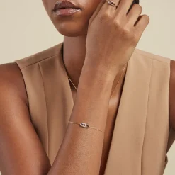 Histoire d'Or Bracelet Deonne Or Jaune Améthyste Oxyde De Zirconium