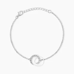 Histoire d'Or Bracelet Dina Argent Blanc Céramique Et Oxyde De Zirconium