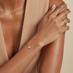 Histoire d'Or Bracelet Eclosion Precieuse Or Jaune Oxyde De Zirconium