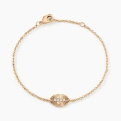 Histoire d'Or Bracelet Embrasement Plaqué Or Jaune Oxyde De Zirconium