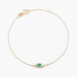 Histoire d'Or Bracelet Emotion Or Jaune Emeraude Diamant