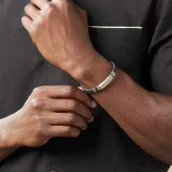 Bracelet Eric Acier Blanc Pierre De Synthese-Histoire d'Or Outlet