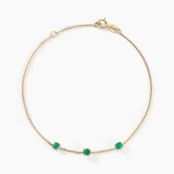 Bracelet Esmerald Rendez-vous Or Jaune Emeraude-Histoire d'Or Sale
