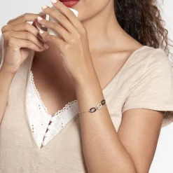 Bracelet Eulalie Argent Blanc Céramique Et Oxyde De Zirconium-Histoire d'Or Discount