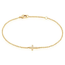 Histoire d'Or Bracelet Fatos Plaqué Or Jaune Oxyde De Zirconium