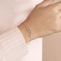 Histoire d'Or Bracelet Flat Argent Blanc