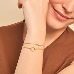 Bracelet Flo Plaqué Or Jaune Oxyde De Zirconium-Histoire d'Or Discount