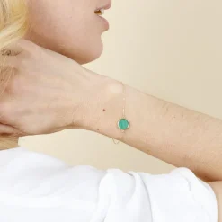 Histoire d'Or Bracelet Florica Or Jaune Malachite