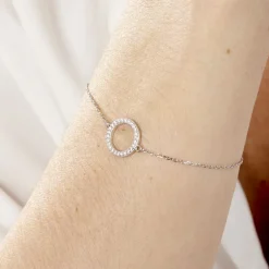 Histoire d'Or Bracelet Francesca Argent Blanc Oxyde De Zirconium