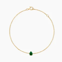 Histoire d'Or Bracelet Gathbiyya Or Jaune Emeraude