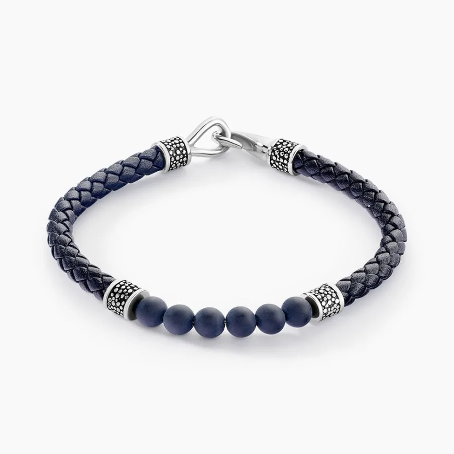 JOURDAN Bracelet Genaelleae Acier Blanc Agate