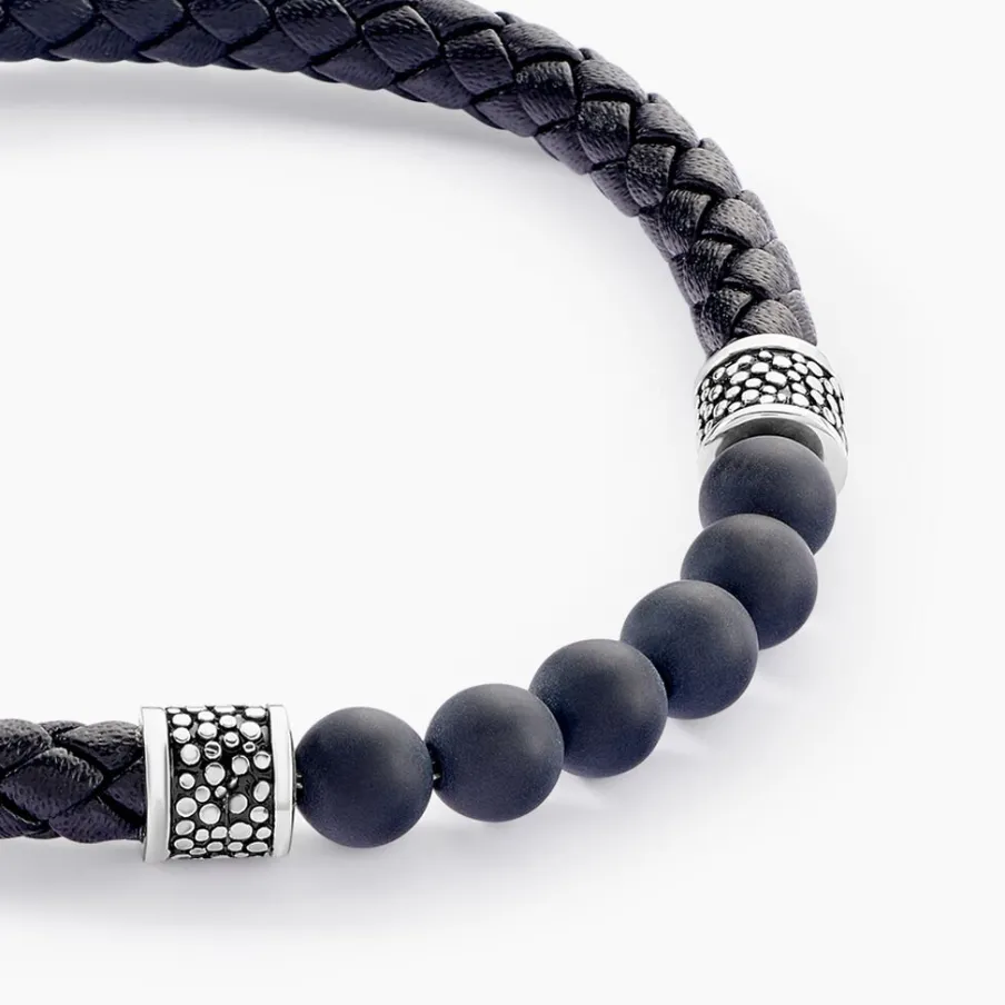 JOURDAN Bracelet Genaelleae Acier Blanc Agate