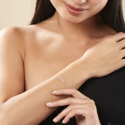 Histoire d'Or Bracelet Georas Or Blanc Oxyde