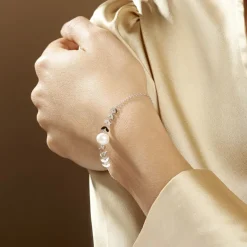 Bracelet Giacobbe Argent Blanc Perle De Culture-Histoire d'Or New