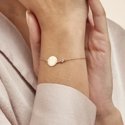 Histoire d'Or Bracelet Giusto Plaque Or Oxyde De Zirconium