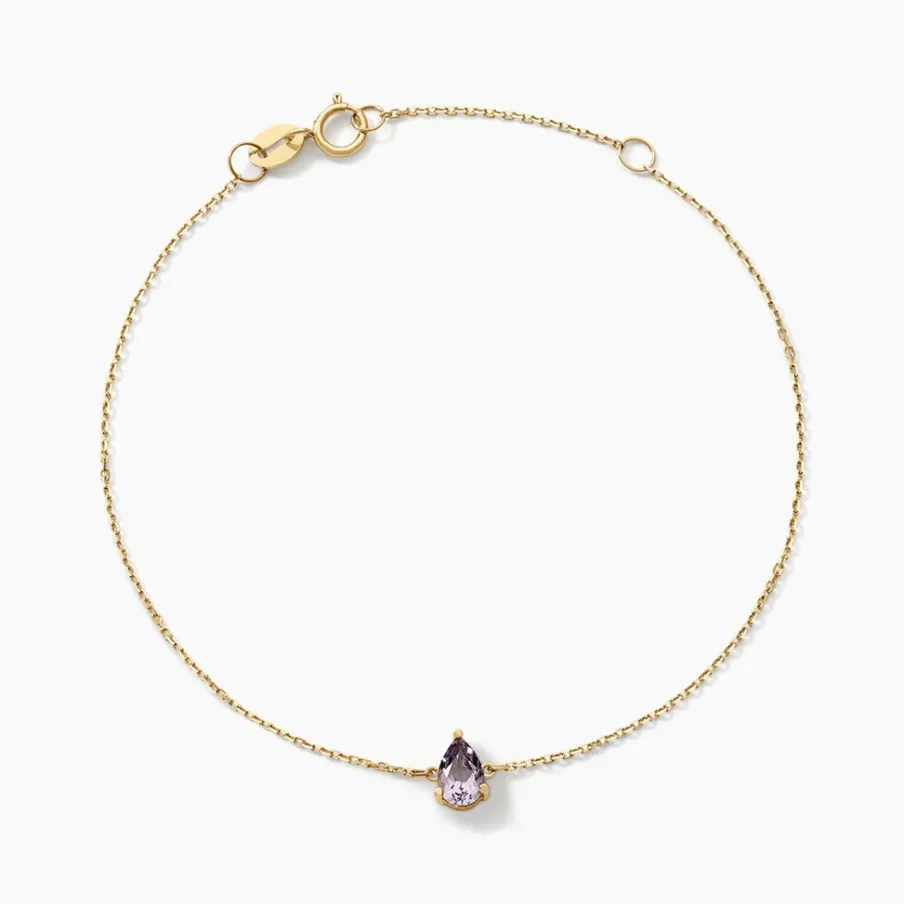 Histoire d'Or Bracelet Goutte Or Jaune Améthyste
