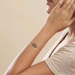 Histoire d'Or Bracelet Greta Argent Blanc Céramique Et Oxyde De Zirconium
