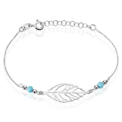 Histoire d'Or Bracelet Grethel Argent Blanc Turquoise