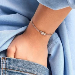 Bracelet Hadya Argent Blanc Oxyde De Zirconium-Histoire d'Or Discount