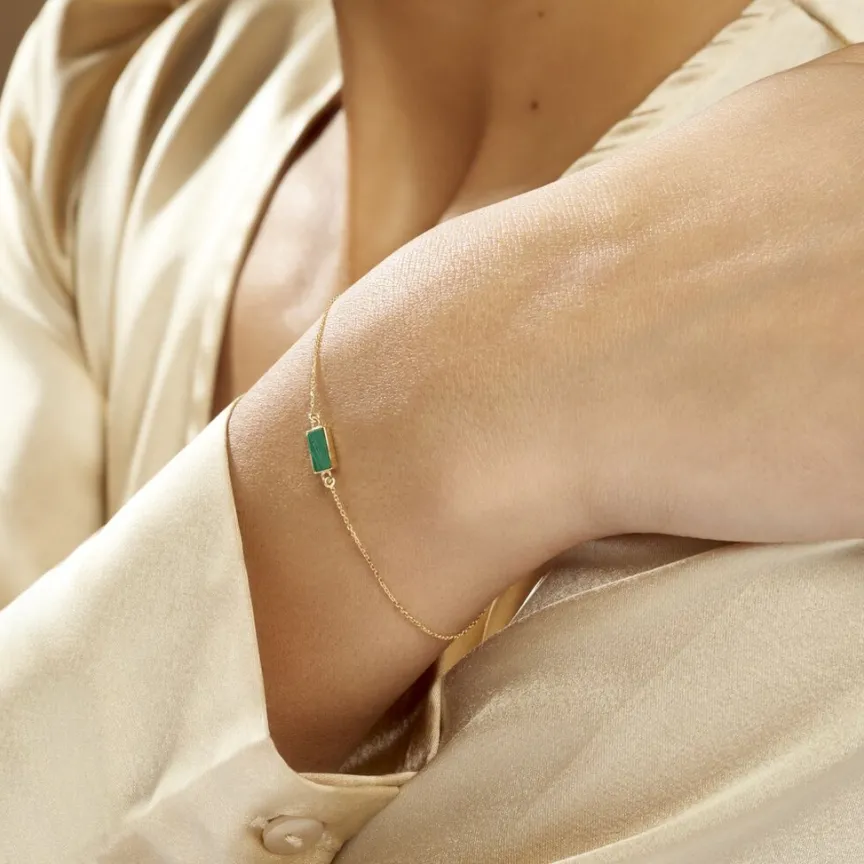 Bracelet Hallie Or Jaune Malachite-Histoire d'Or Hot