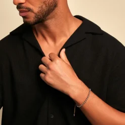 Histoire d'Or Bracelet Henrik Acier Blanc