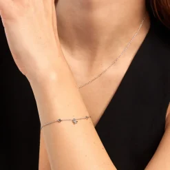 Histoire d'Or Bracelet Honey Argent Blanc Oxyde De Zirconium